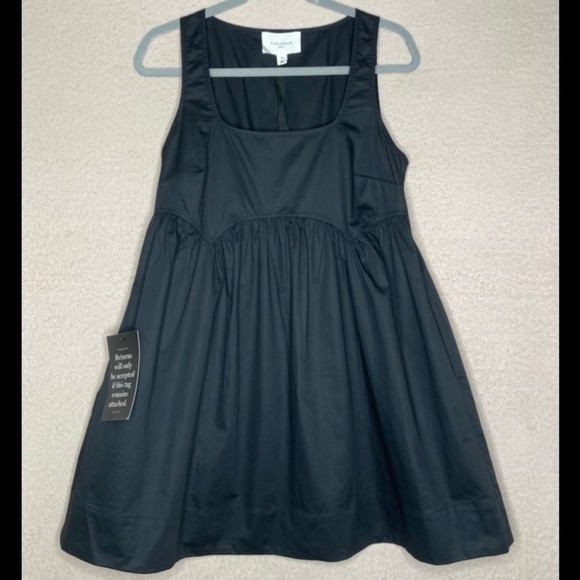 Pomander Place 100% Cotton Tank Mini Dress-Women’s M-Black-NEW-Summer-Casual-NWT - Picture 5 of 12